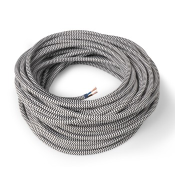 Silk ZIG ZAG black - Round