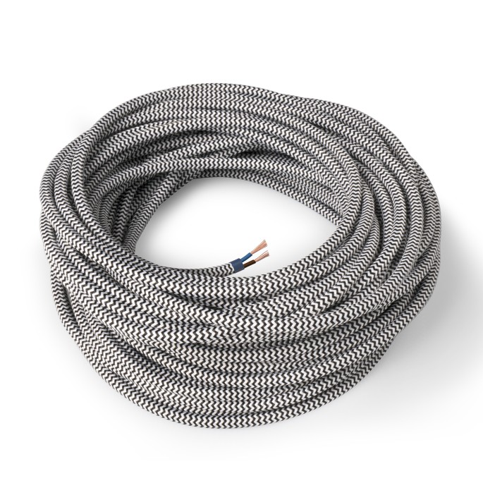 Silk ZIG ZAG black - Round