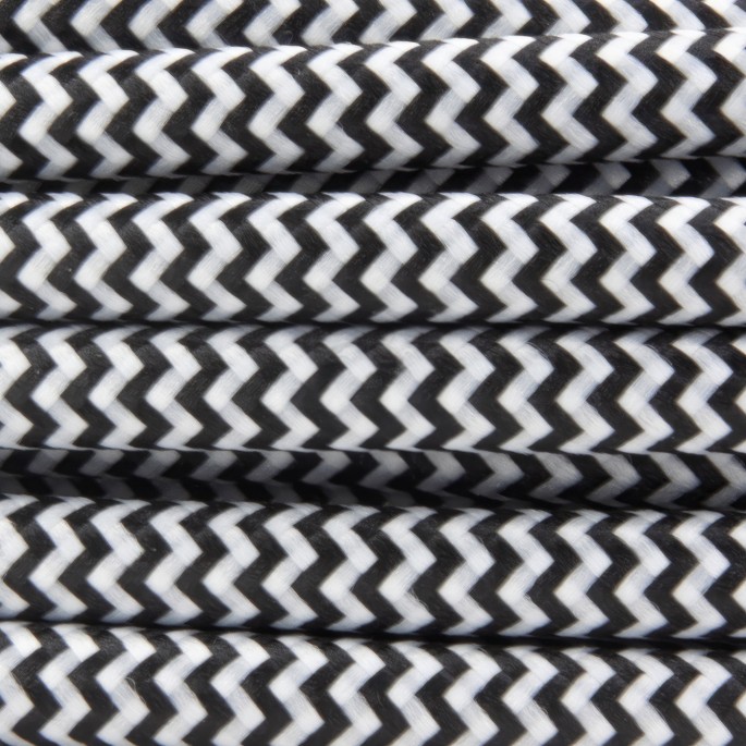 Silk ZIG ZAG black - Round