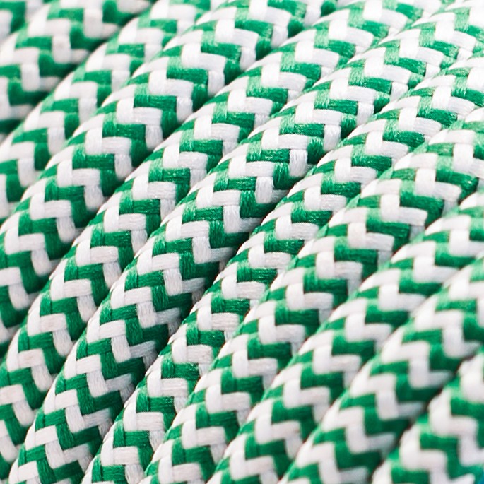 Green ZIG ZAG Silk - Round