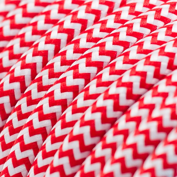 Red ZIG ZAG Silk - Round