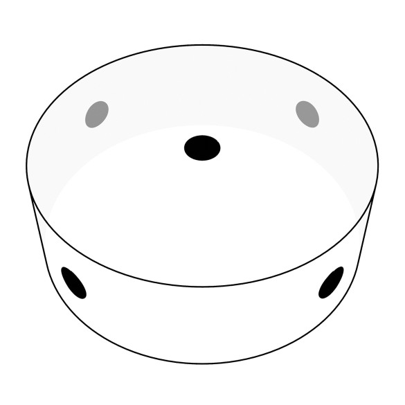 Rosette - 1 hole - 4 outlets