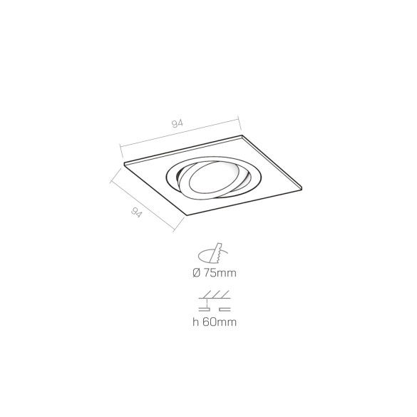 SQUARE spotlight - tilting