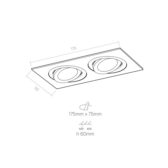 SQUARE x2 spotlight - tilting
