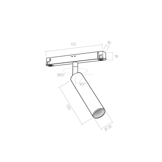 Faretto 48V SMILZO 13 - binario