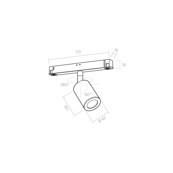 Faretto 48V CRICCO 6 - binario