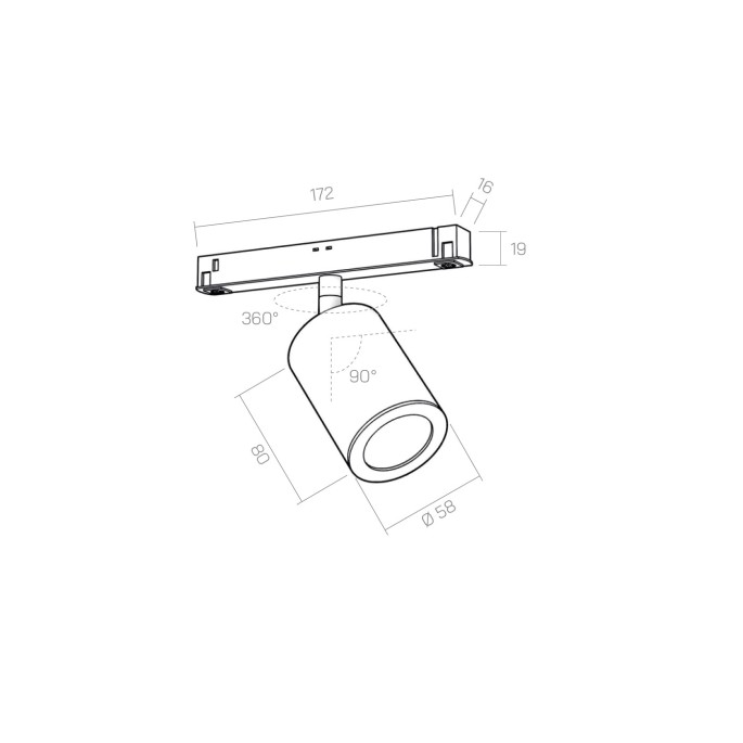 Faretto 48V CICCIO 8 - binario