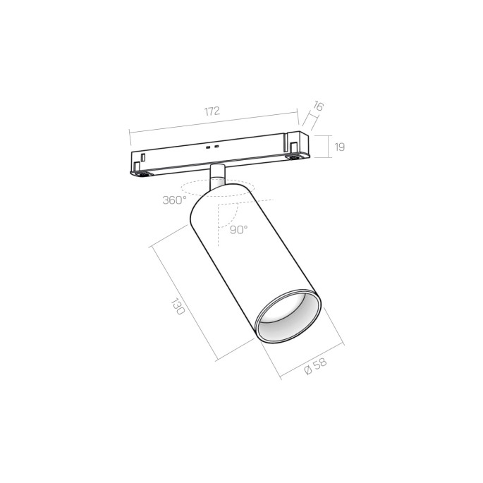 Faretto 48V CICCIO 13 - binario