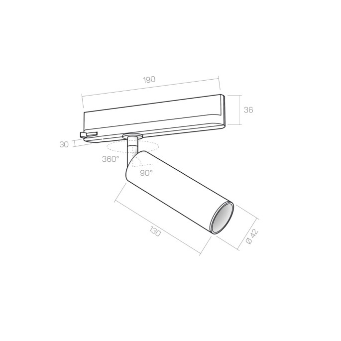 230V CRICCO 13 spotlight - track