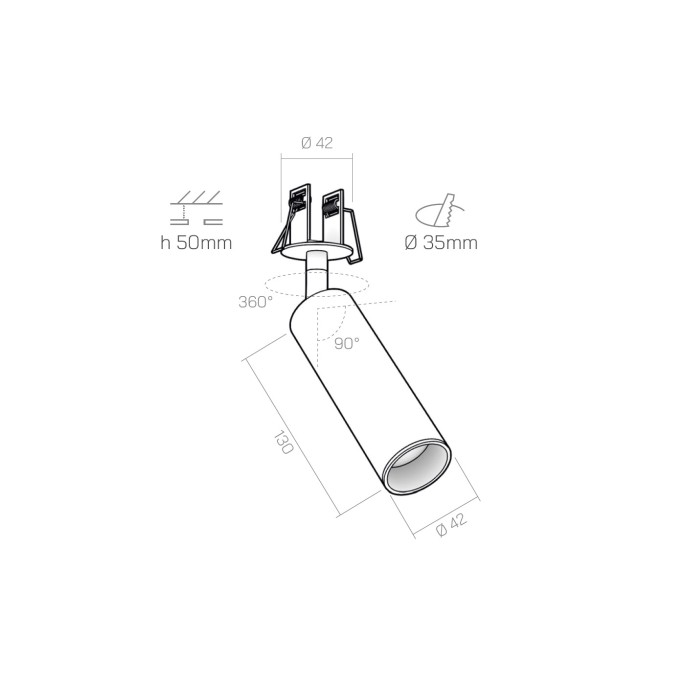 230V CRICCO 13 spotlight - recessed