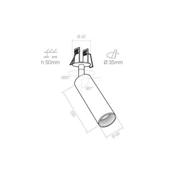 230V CRICCO 13 spotlight - recessed