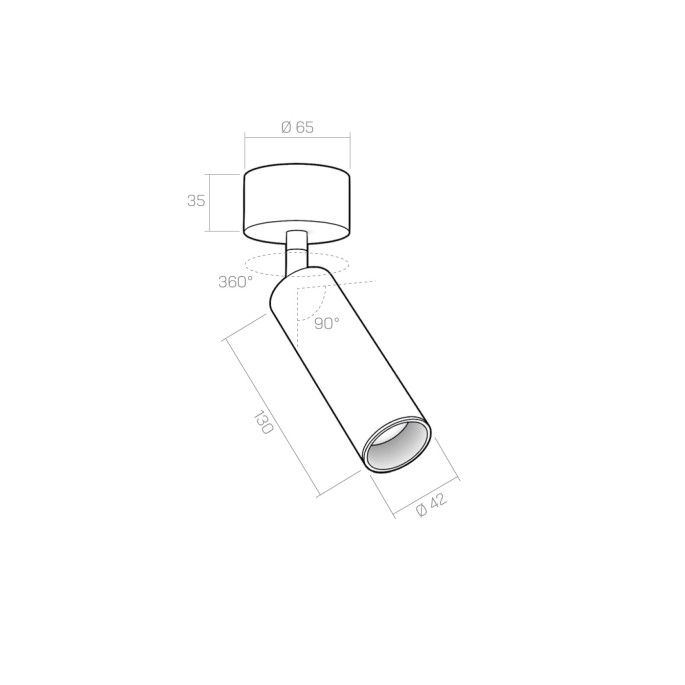 230V CRICCO 13 spotlight - ceiling mounted