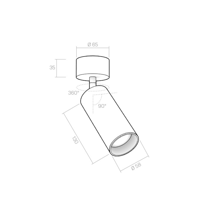 230V CICCIO 13 spotlight - ceiling mounted