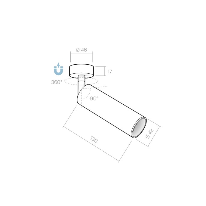 CRICCO 13 spotlight - ceiling mounted