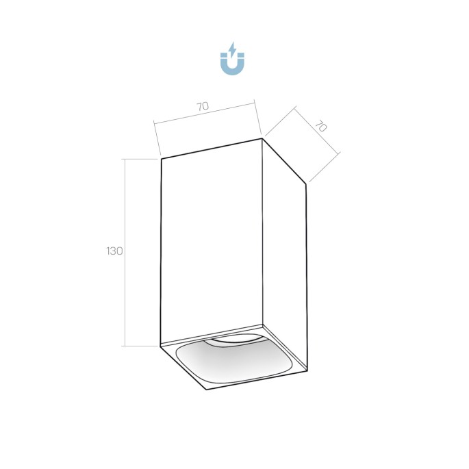 Plafoniera IP54 QUBE