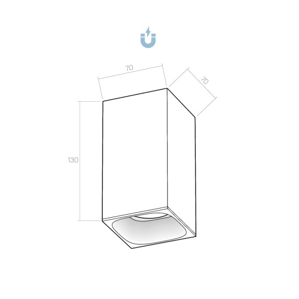 Plafoniera IP54 QUBE