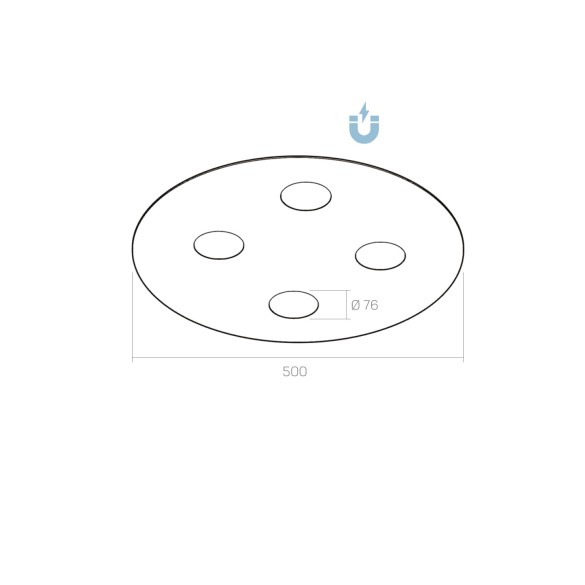 POIS x4 ceiling light