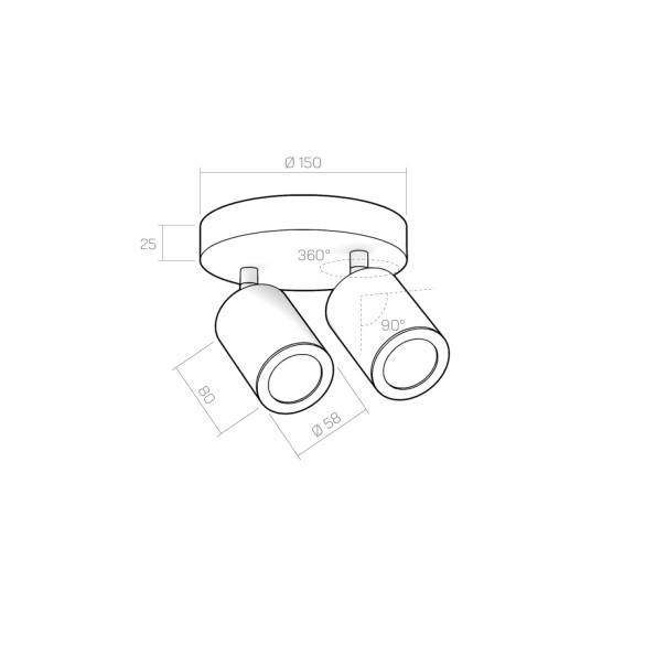 Plafoniera CICCIO 8x2