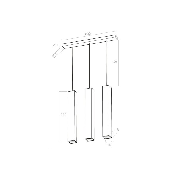 QUBETTO 55x3 Organ - ceiling