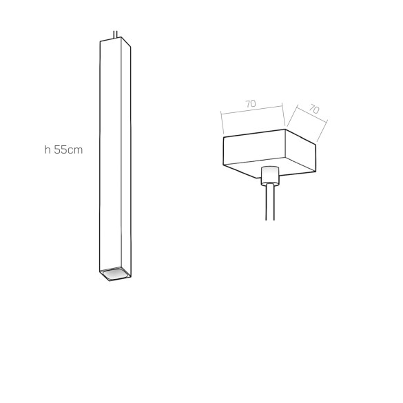 QUBINO 55 Organ - ceiling mounted