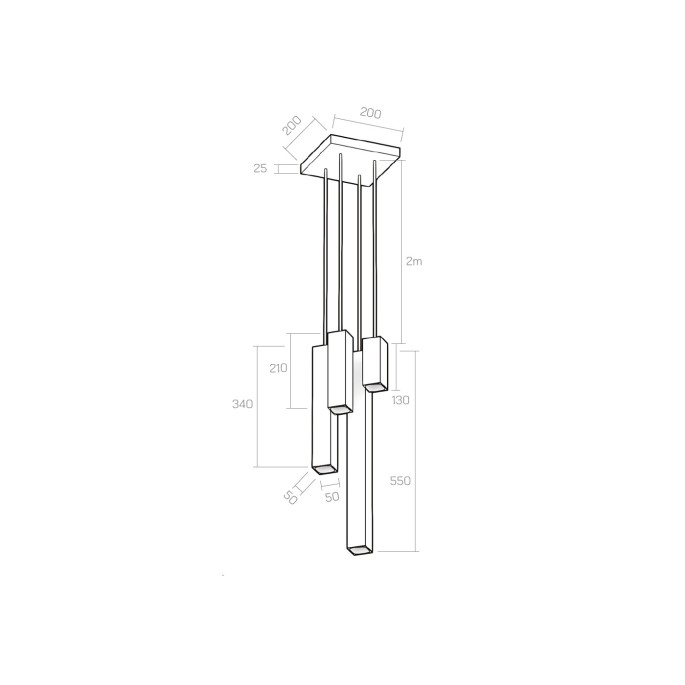Organo QUBINO x4 - plafone