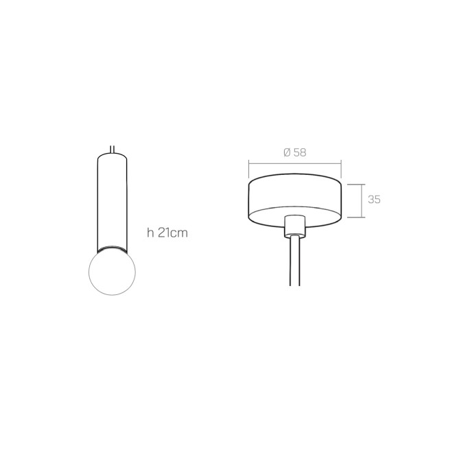 Organo CICCIO E27 21 - plafone