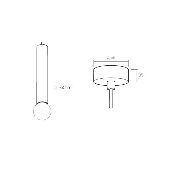 Organo CICCIO E27 34 - plafone