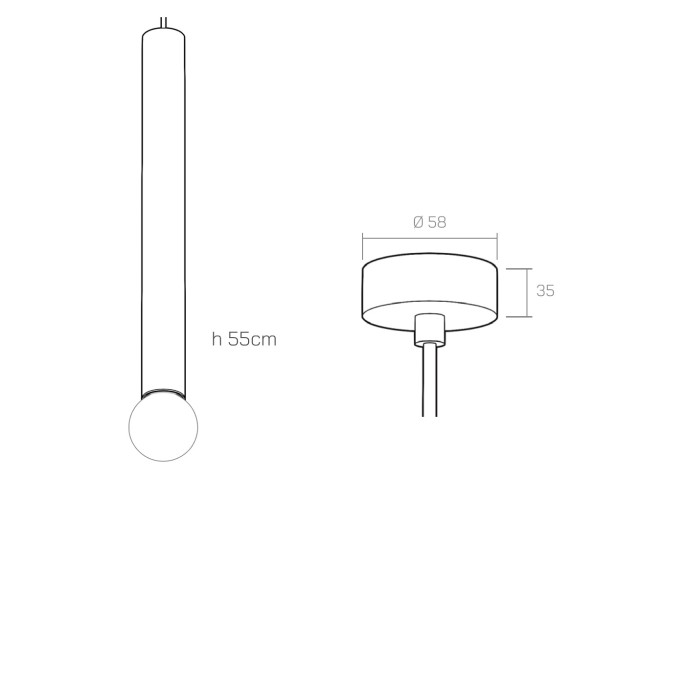CICCIO E27 55 Organ - ceiling mounted