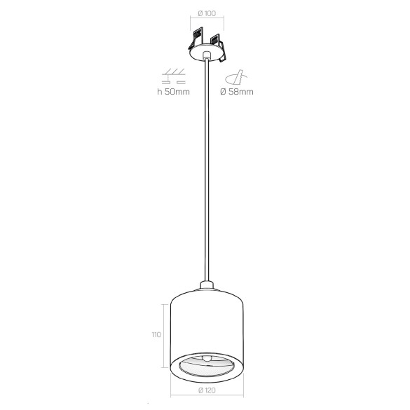 KIATTO Suspension - recessed